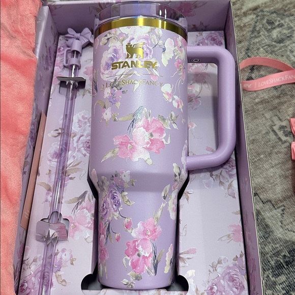 Stanley Floral Lavender Thermos with Pink Bag - Picture 6 of 6